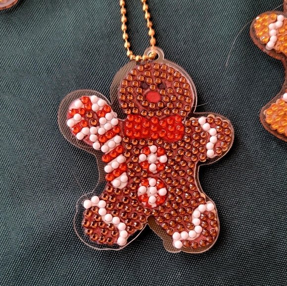Other - Candycane Gingerbread Man Keychain